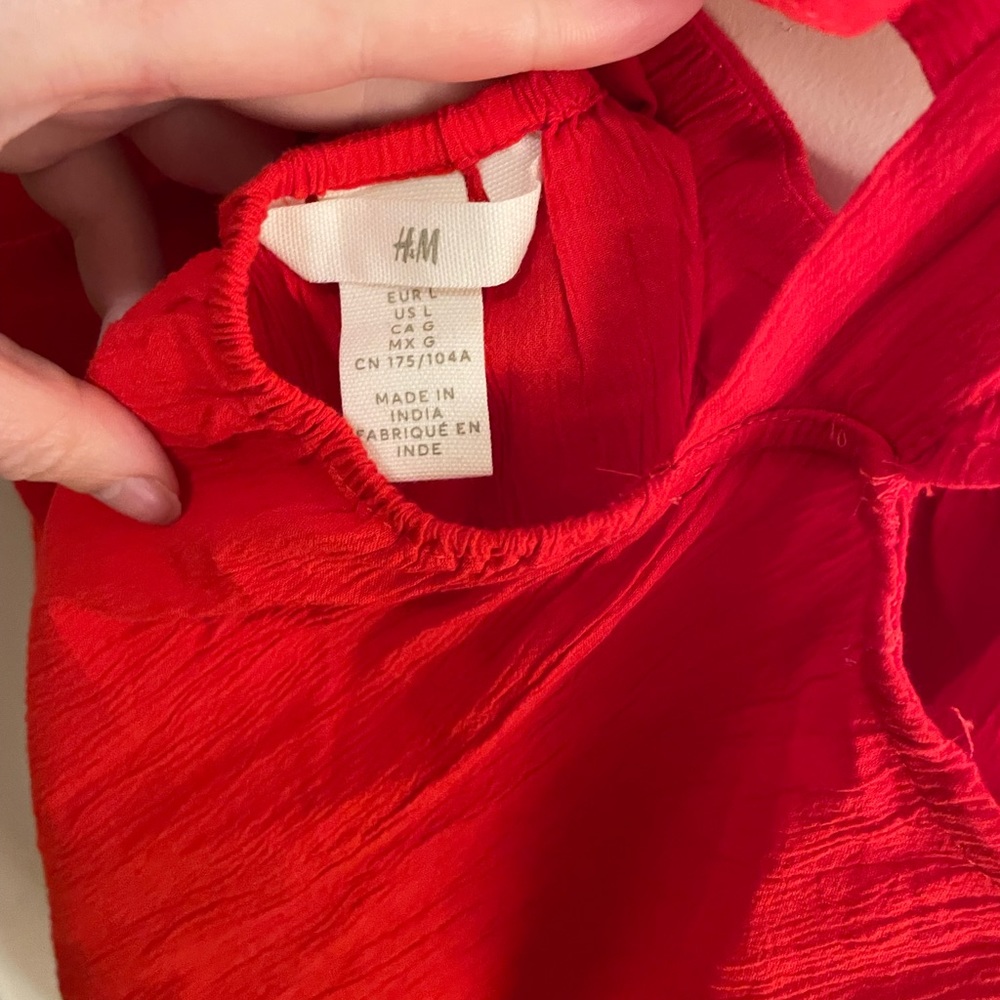 H&M Red Ruffle Tank Top - Picture 6 of 6